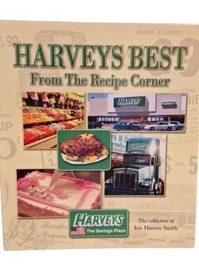 Harveys Best Cookbook Cover in Green and Cream